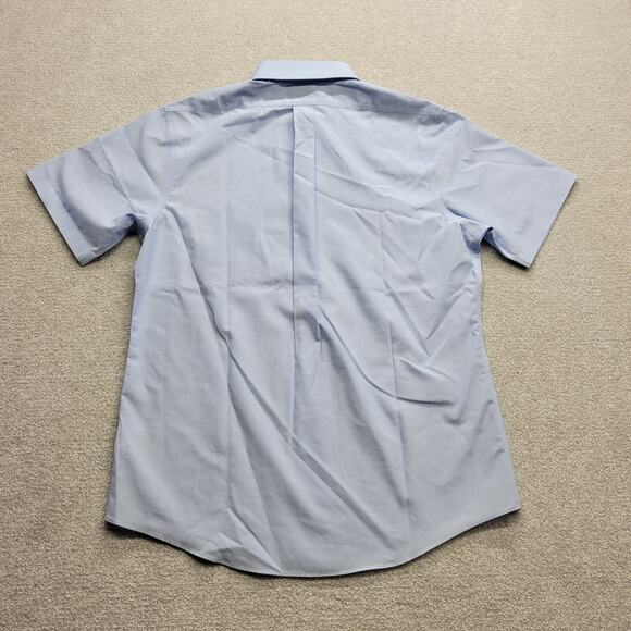 Brooks Brothers Dress Button Down Shirt Men 16-1/2 Regent Blue Non Iron - Picture 2 of 6